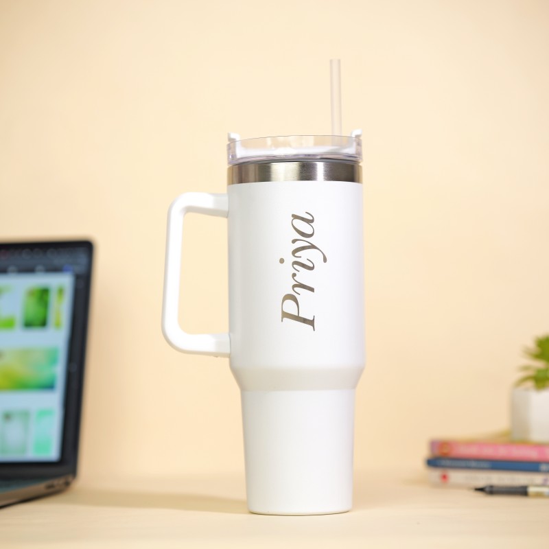 Sleek White Tumbler