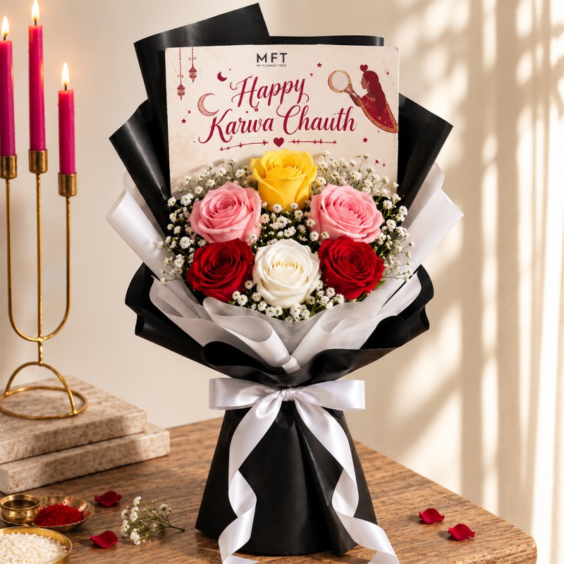 Roses Bouquet for Karwa Chauth