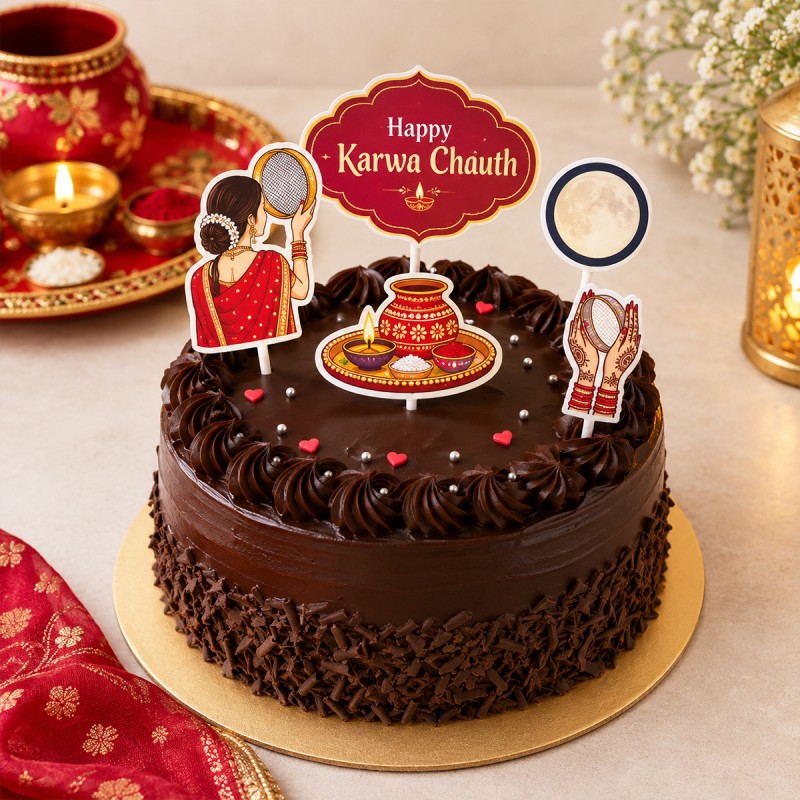 Chocolate Cake for the Karwa Chauth