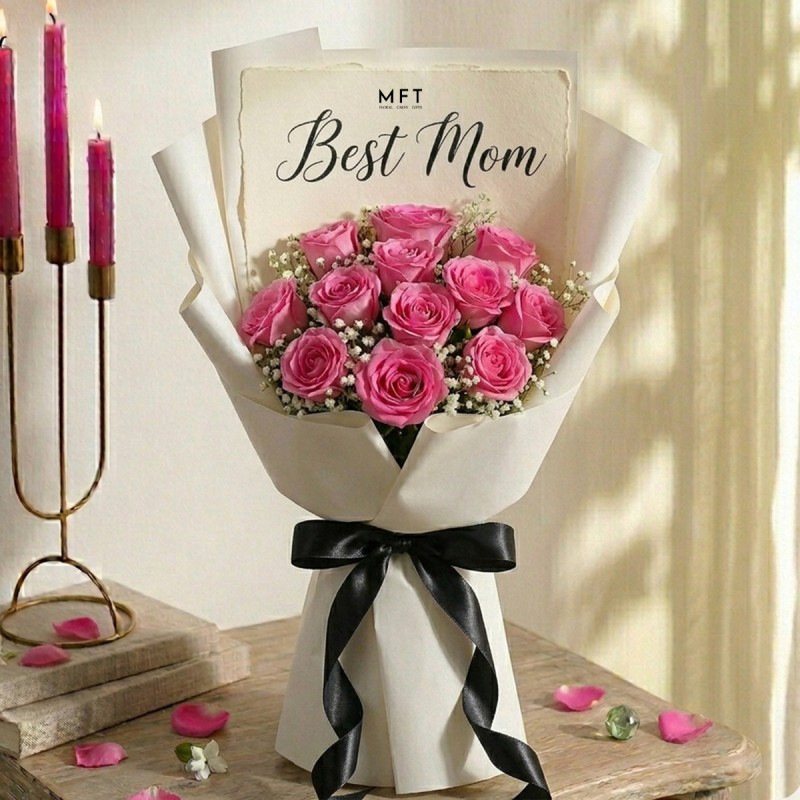 Mothers Day Pink Roses Bouquet