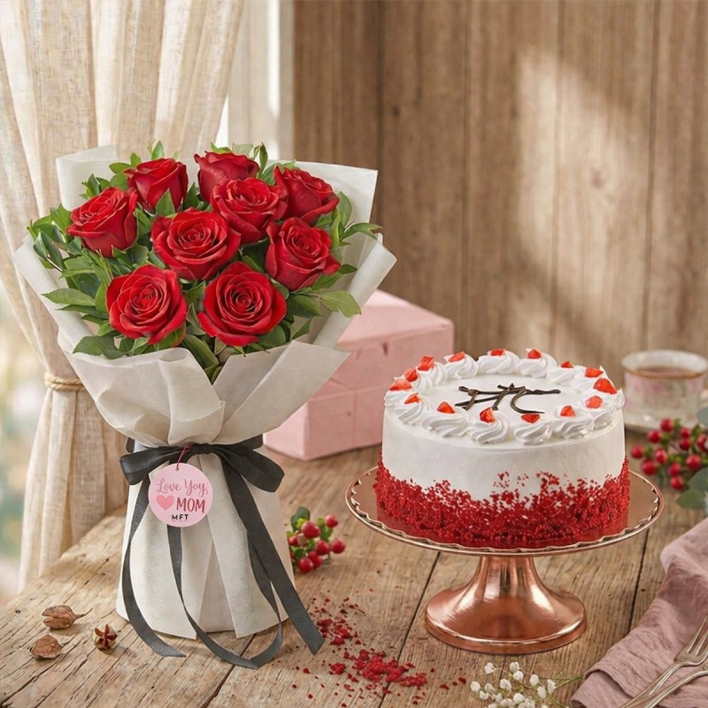 Mom Special Roses Bouquet Combo