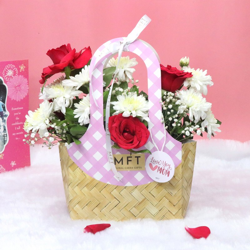 Floral Gift Bag for Mom