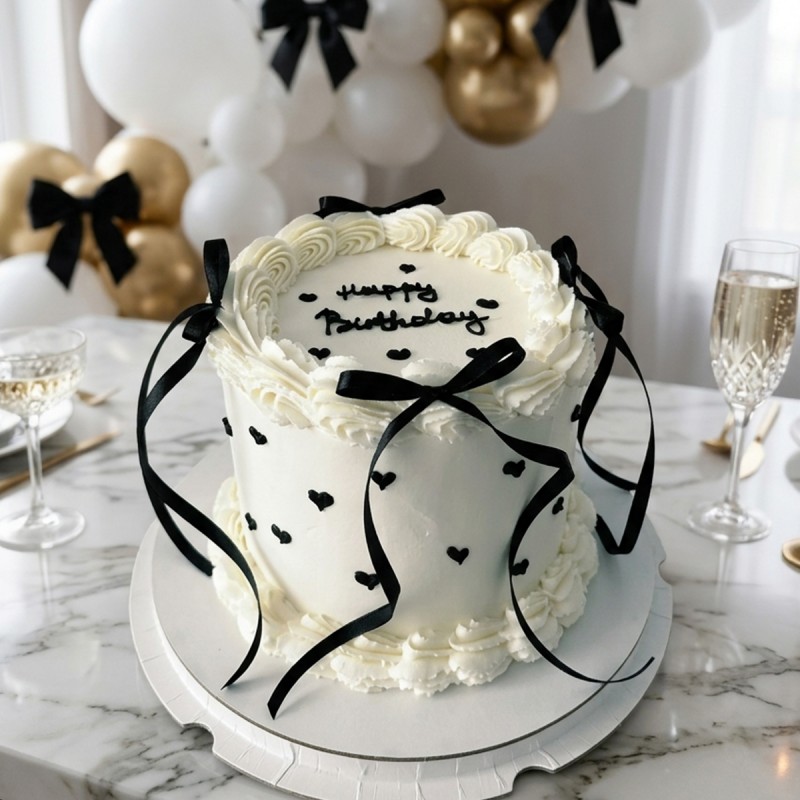 Happy Birthday Ribbon Cake