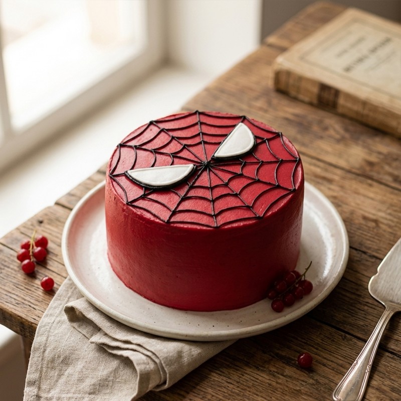 Spiderman Face Cake