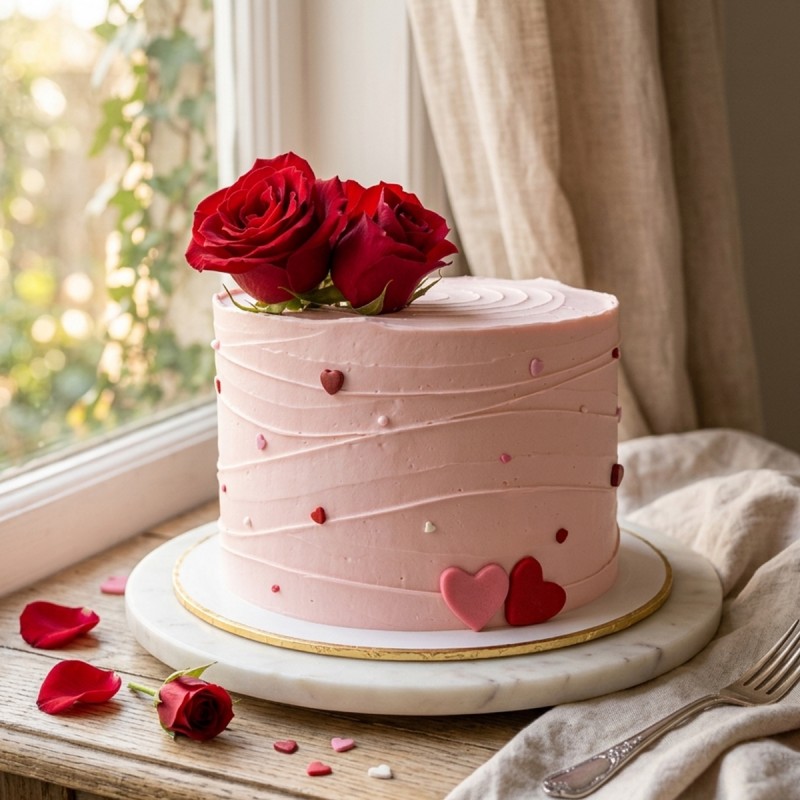 Royal Red Roses Delight Cake