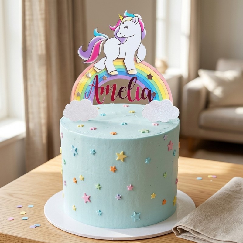 Unicorn Theme Fondant Cake