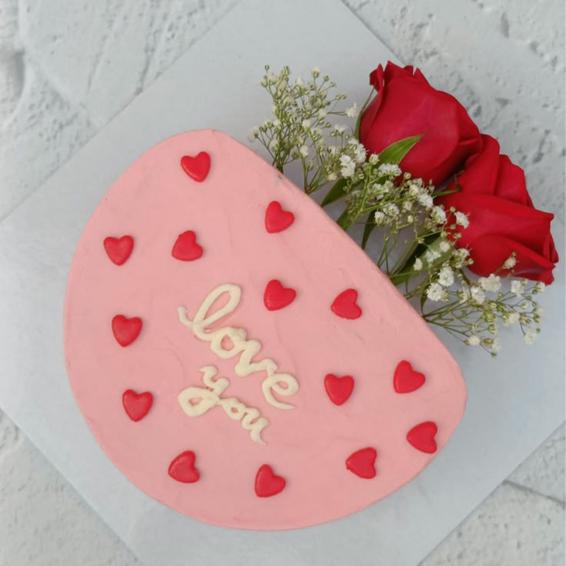 Love You Rose Bouquet Cake