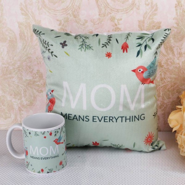Printed Cushion Mug Combo for Mother