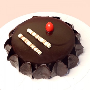 Half Kg Chocolate Truffle Cake Decorated with Cherries