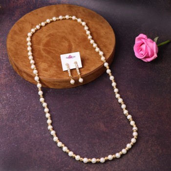 White Color Stone Necklace Set