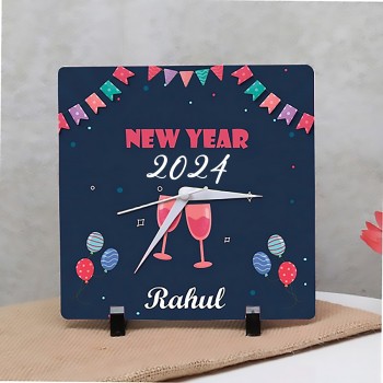Impeccable New Year Personalised Clock