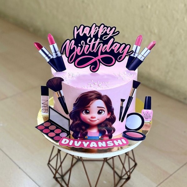 Blush N Brush Cosmetic Theme Cake
