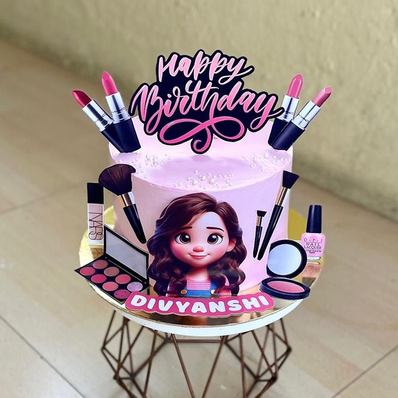 Blush N Brush Cosmetic Theme Cake
