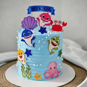 Baby Sharks Designer Cake