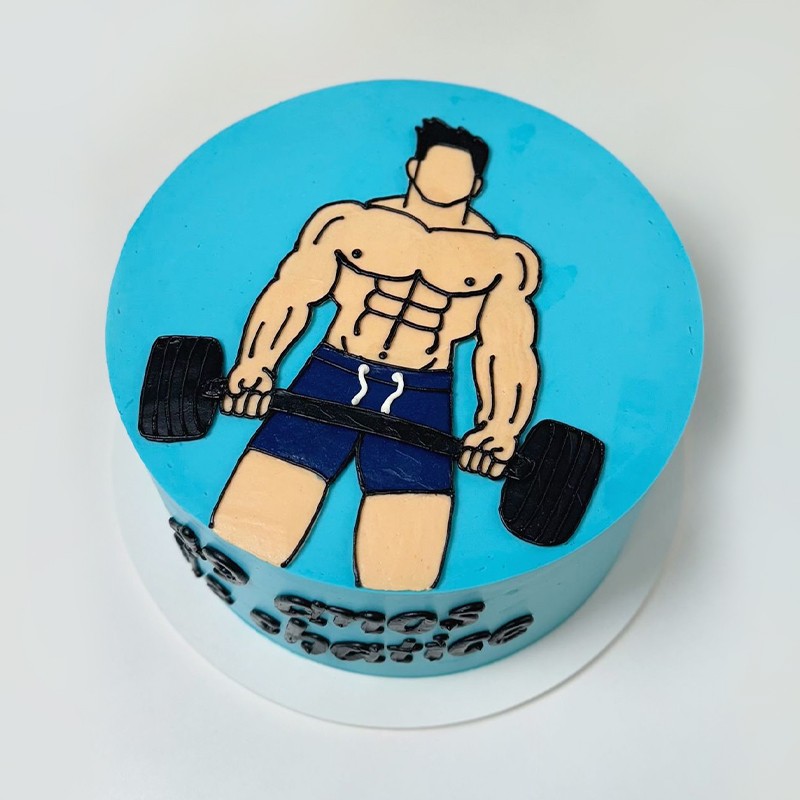 One Kg Fondant Gym Vanilla Cake for Birthday