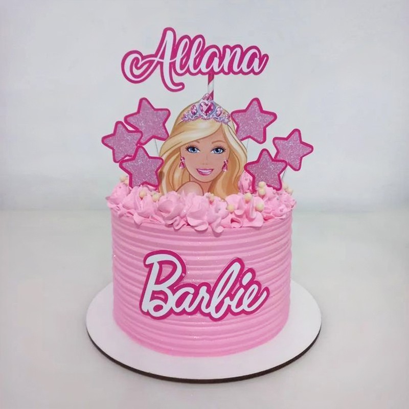 2 Kg Vanilla Barbie Theme Fondant Cake