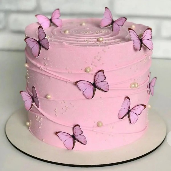 Butterfly Bliss Vanilla Cake