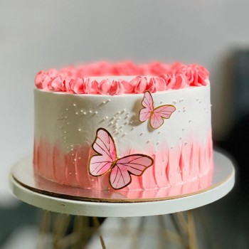 Colorful Butterfly Theme Cake