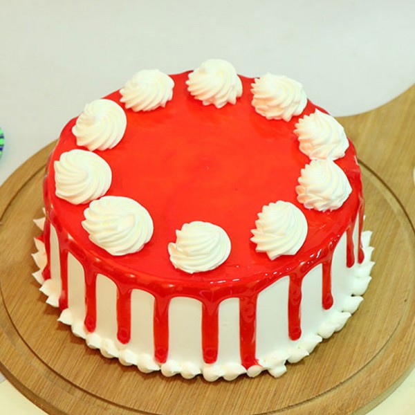 Write Name on Red Heart Birthday Wishes Cake