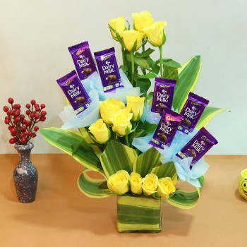 Yellow Buds With Dairy Milk