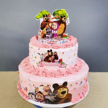 Masha Bear Designer Tier Cake