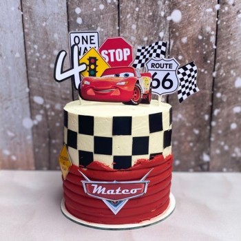 Lightning McQueen Tier Cake