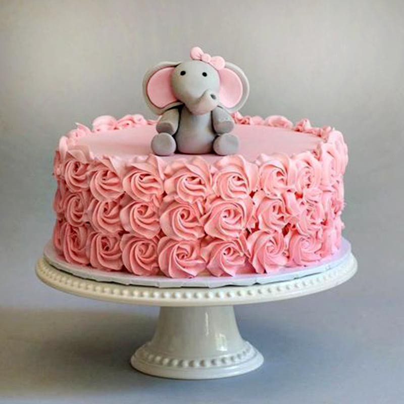 Girl Elephant Theme Cake