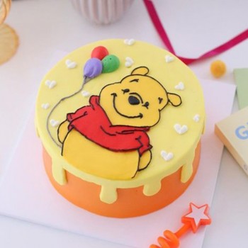 Winnie The Pooh Theme Cake