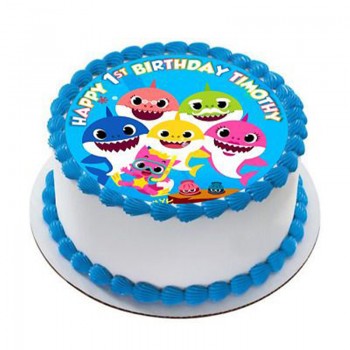 Baby Sharks Photo Cake