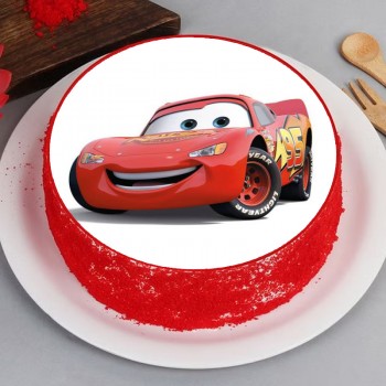 Mcqueen Cartoon Cake 