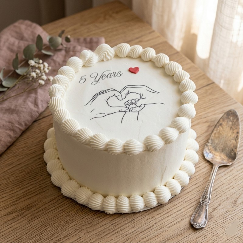 Anniversary Theme Photo Cake