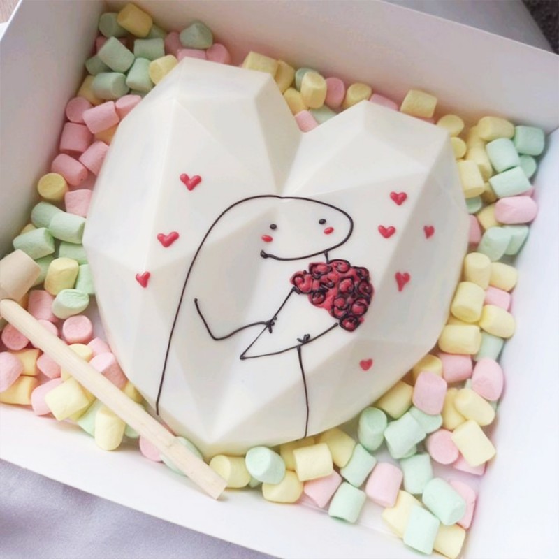 Love Theme Pinata Cake