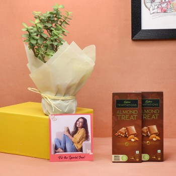 Jade Plant Personalised Chocolate Combo