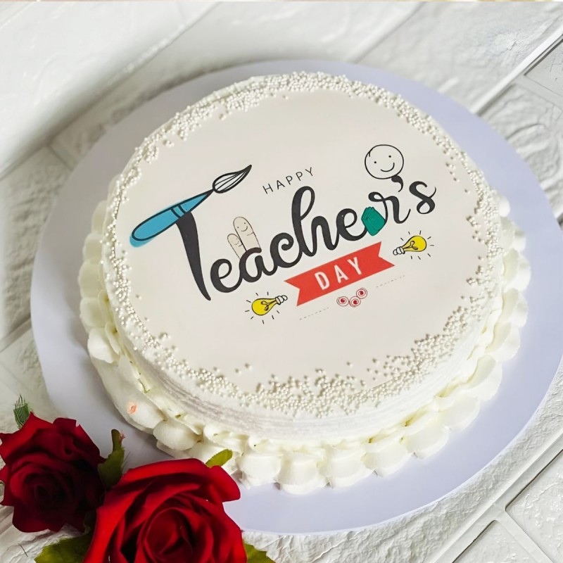 1 Kg Photo Pineapple Cake for Teacher