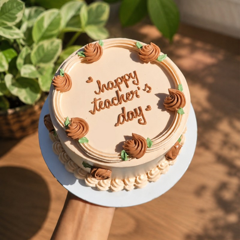 1 Kg Photo Printed Pineapple Cake for Teacher