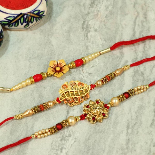 Alluring Floral Designer Rakhi Set