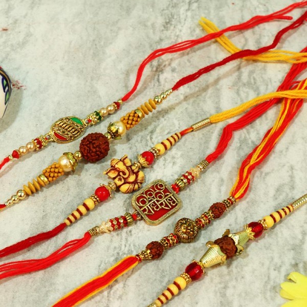 Traditional Set Of Designer Rakhi- MyFlowerTree