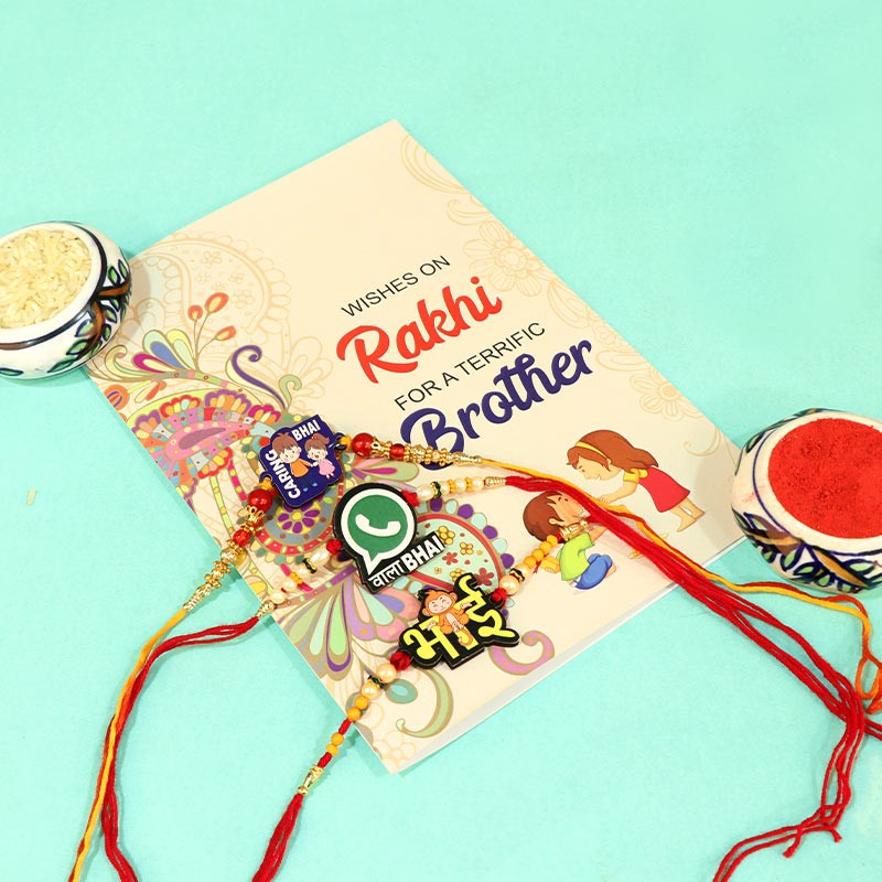 Astonishing Greeting Card N Rakhi