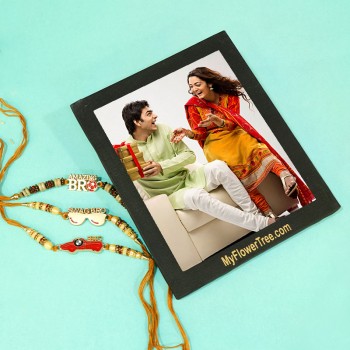 Superb Rakhi Set N Photo Frame
