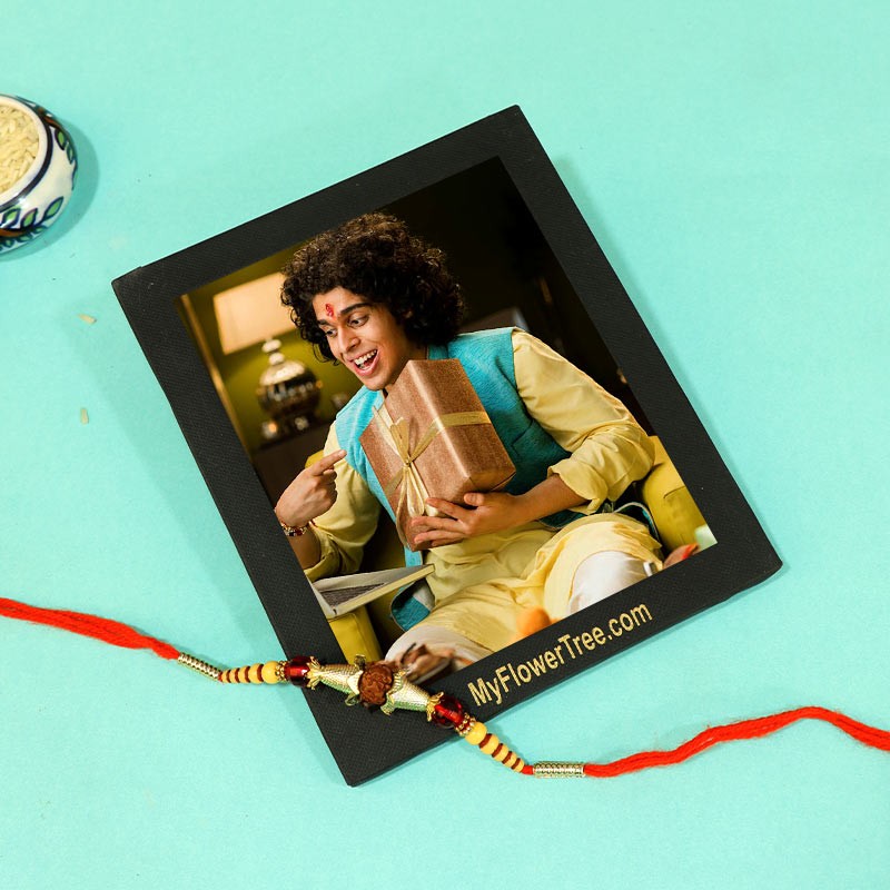 Divine Rudraksh Rakhi N Photo Frame