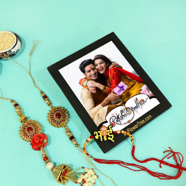 Pretty Rakhi N Photo Frame