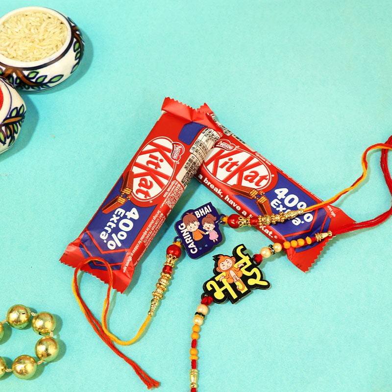 Dazzling Rakhi N Kitkat