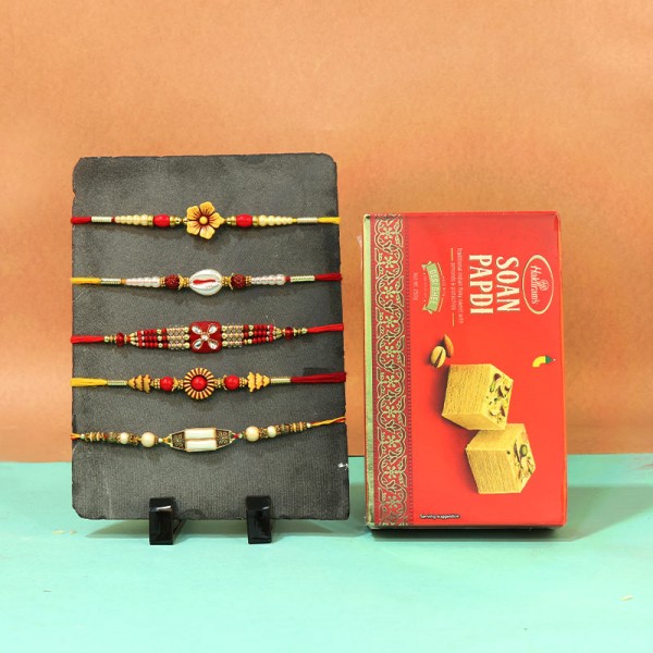 Charming Designer Rakhis N Soan Papdi