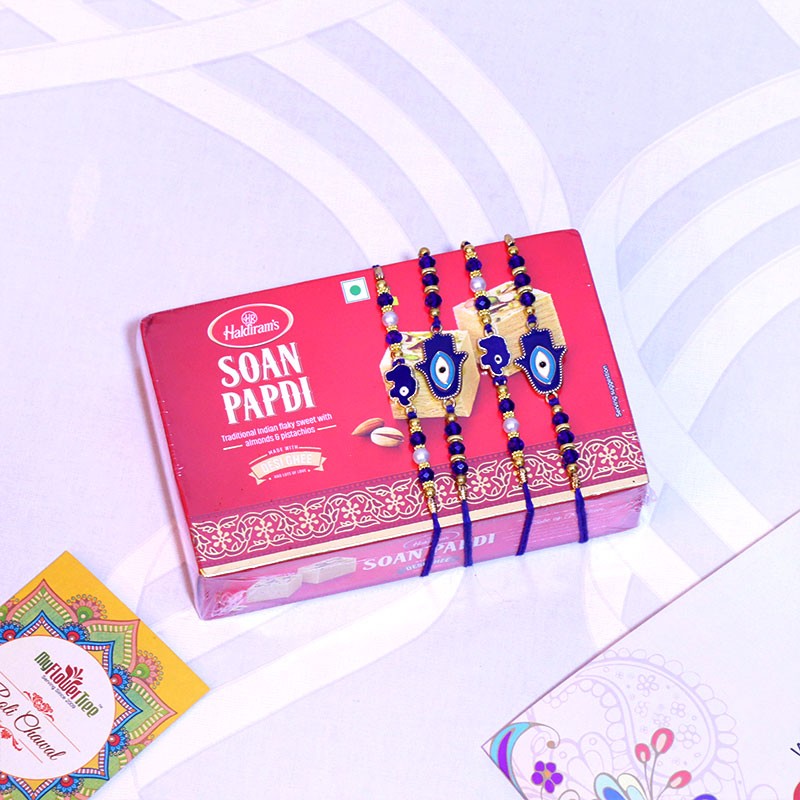 Delightful Soan Papdi With Rakhi