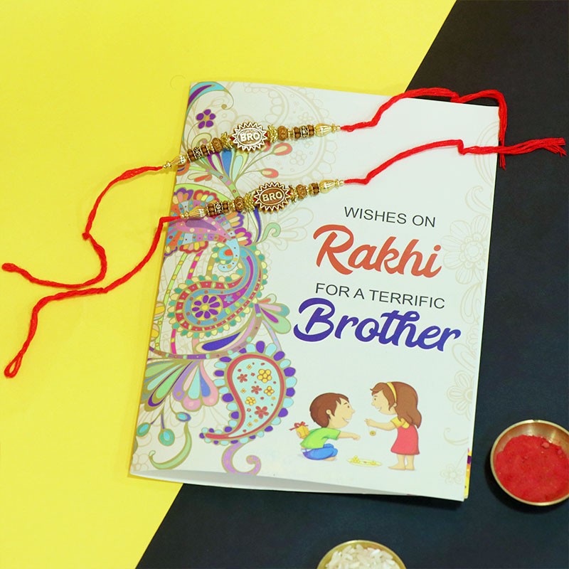 Delightful Rakhi N Greeting Card