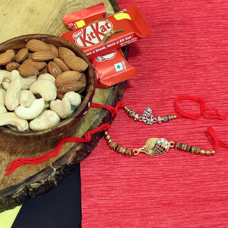 Peacock Rakhi Chocolate Hamper