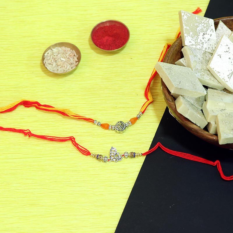 Silver Rakhi Sweet Combo