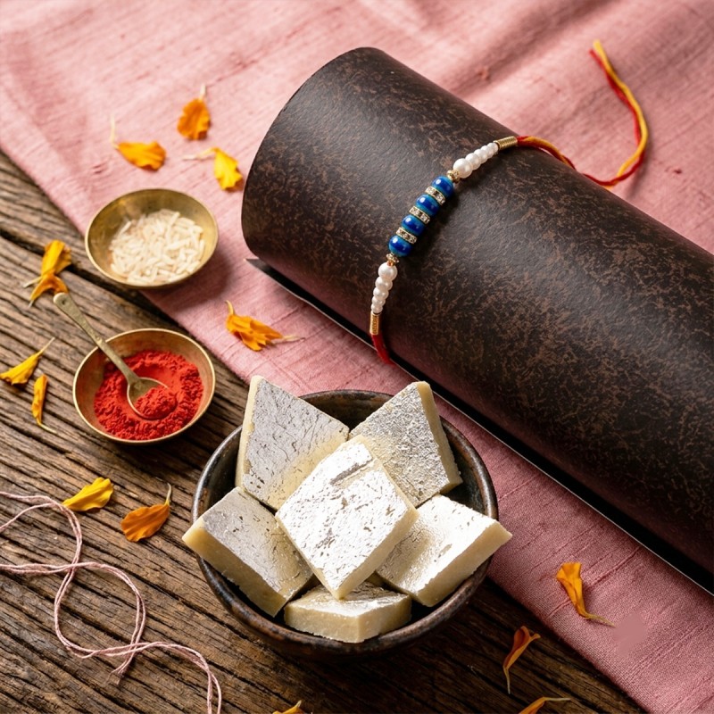 Pearl Rakhi N Kaju Katli