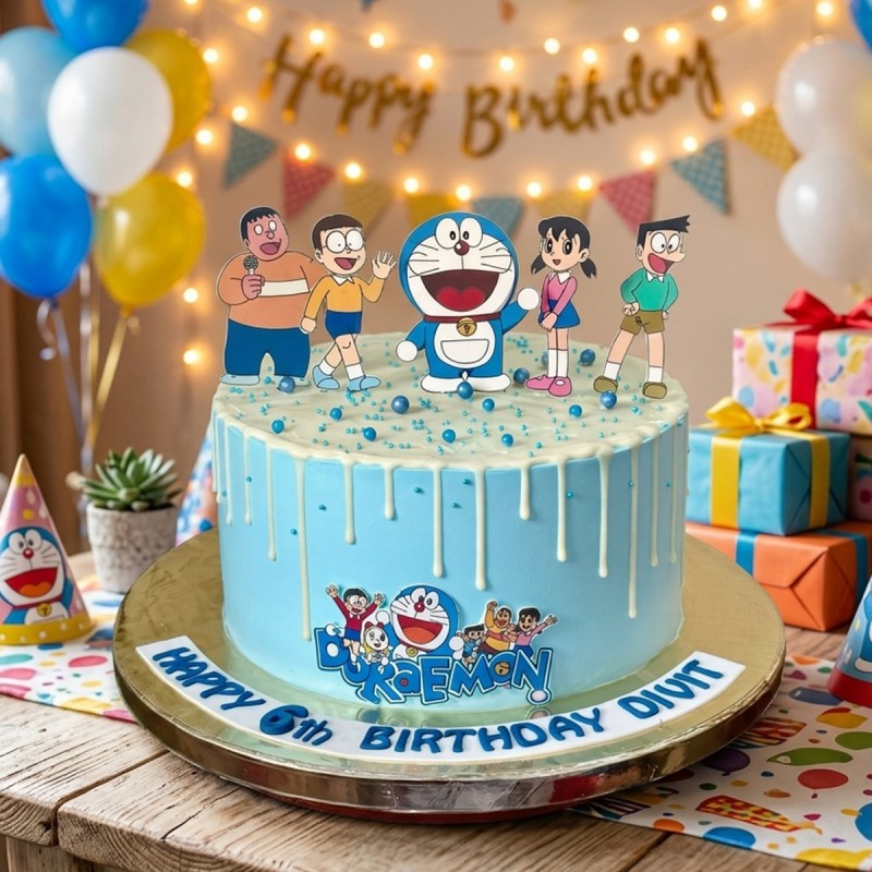 Doraemon Cartoon Cake