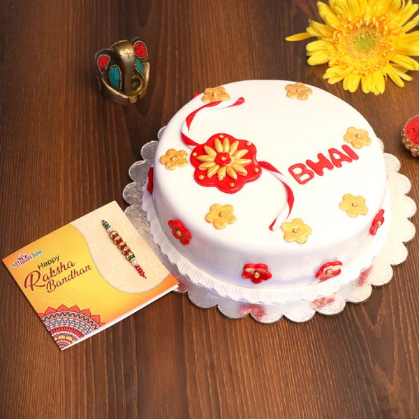 Raksha Bandhan Cakes Online | Get a Rakhi Free & 10% off